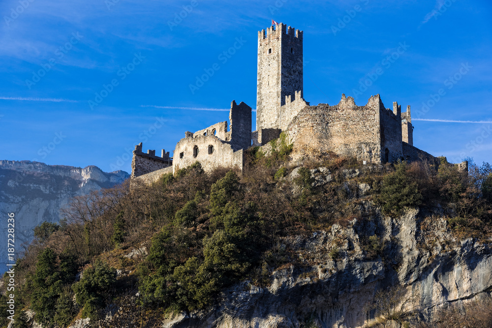 View of Drena castle in Trentino, Italy View of Drena castle in Trentino, Italy