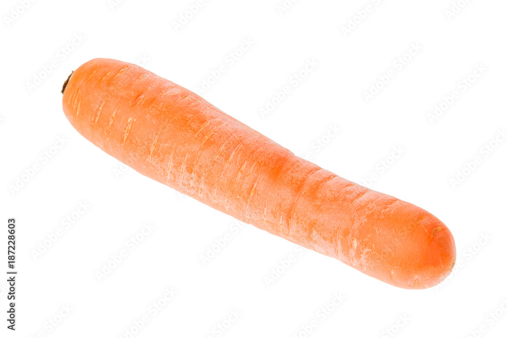 Clear orange carrot isolated on white background Clear orange carrot isolated on white background