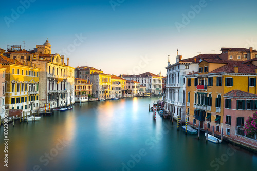 Venice grand canal or Canal Grande, view from Rialto bridge. Italy © stevanzz