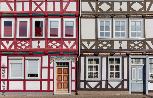 Facade of historic houses in Duderstadt