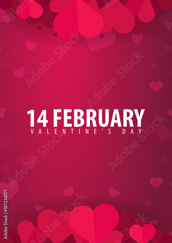 Valentines day sale poster and background. Wallpaper, flyers, invitation, posters, brochure, voucher, banners. Vector illustration.