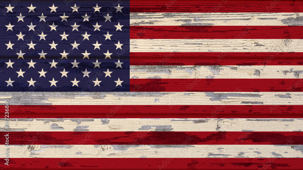 flag of United States on a wooden background. flag of United States on a wooden background.