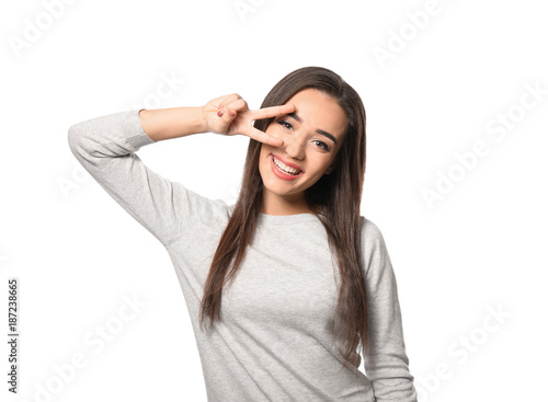 Portrait of young smiling w...