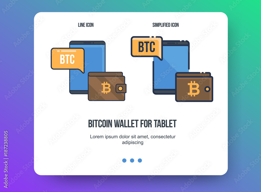 Flat line illustration for web and app. Cryptocurrency concept icon, bitcoin technologies. Flat line illustration for web and app. Cryptocurrency concept icon, bitcoin technologies.