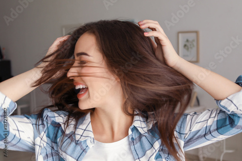 Portrait of beautiful laugh...