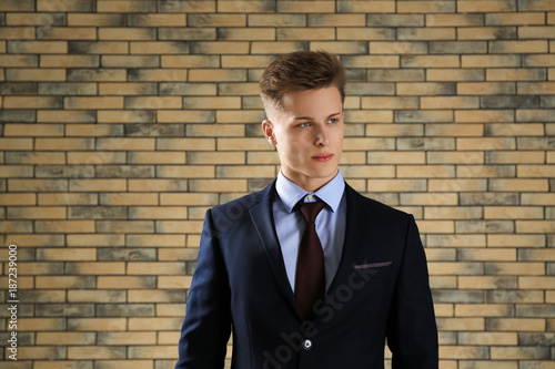 Handsome man in formal suit...