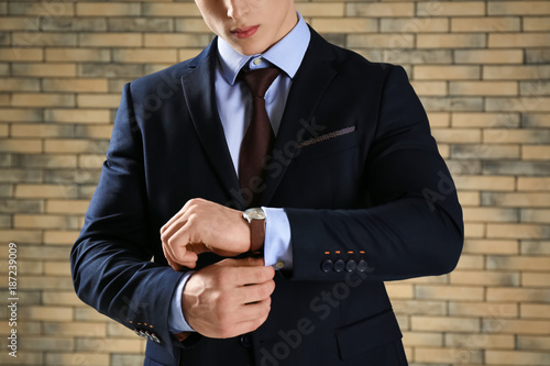 Handsome man in formal suit...