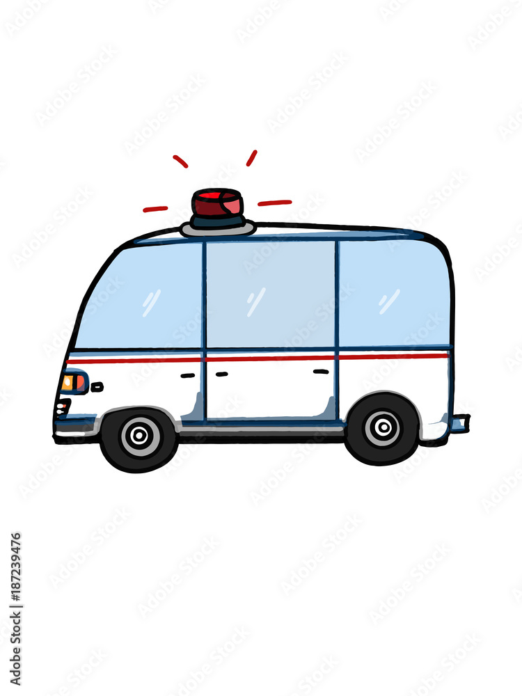 ambulance vehicle illustration cartoon drawing coloring Stock Illustration  | Adobe Stock