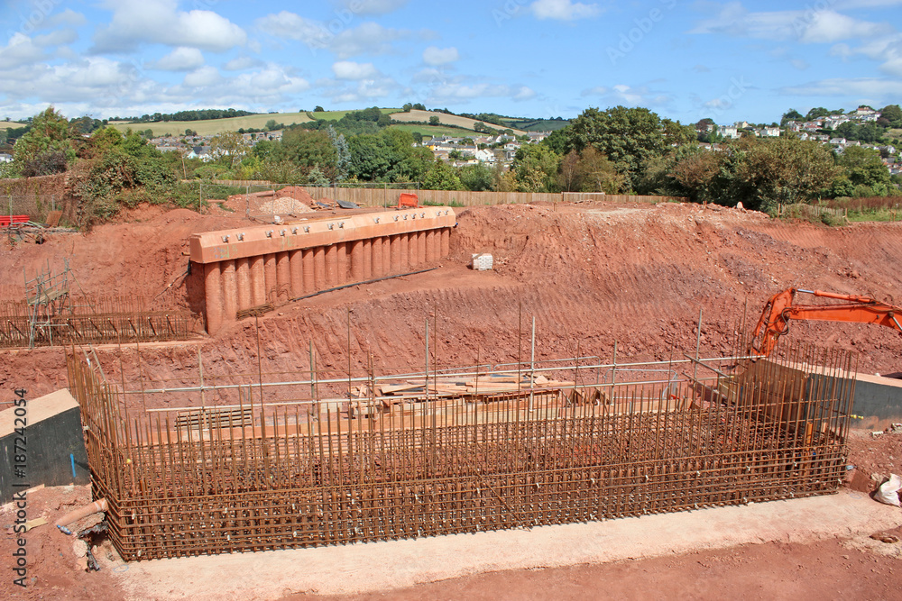 Fototapeta premium bridge supports under construction