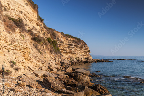 Coastal landscape of Zakynthos island