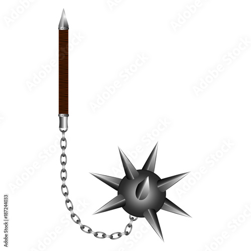 Isolated mace illustration