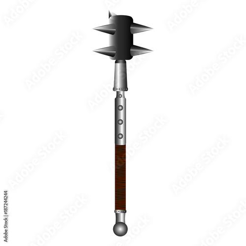 Isolated mace illustration