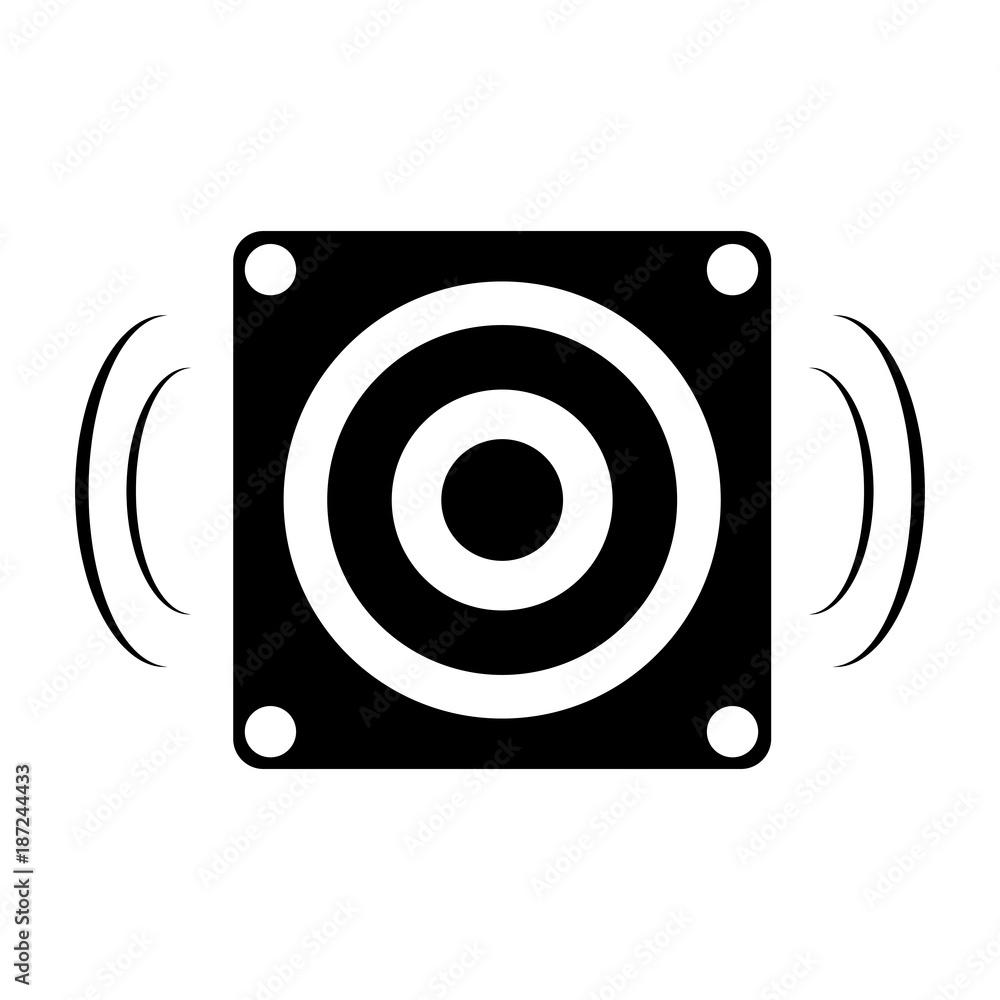 Isolated speaker icon