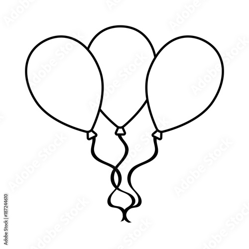 Isolated balloon icon