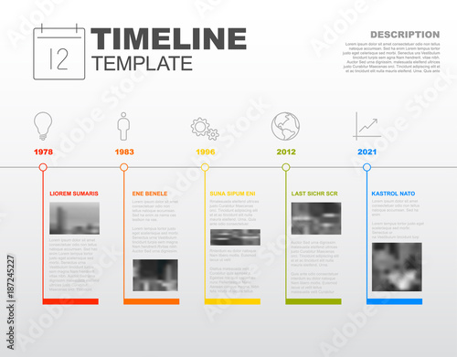 Vector Infographic timeline report template