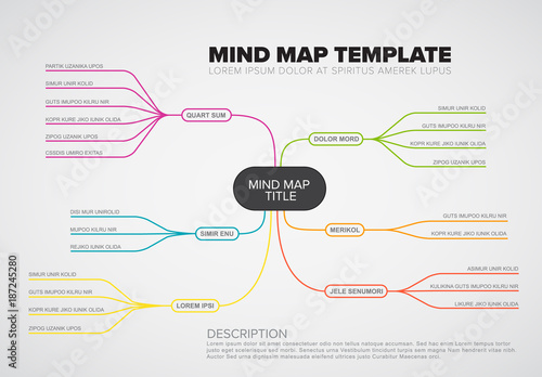 Vector abstract mind map infographic template