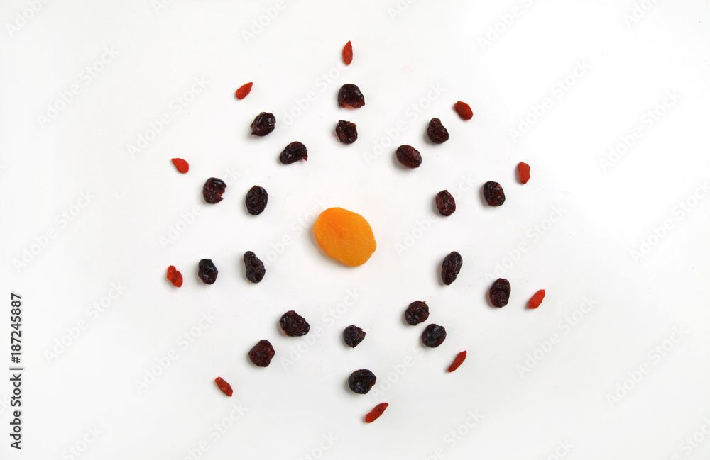 mandala of dried fruits and nuts - symbols of jewish holiday Tu Bishvat mandala of dried fruits and nuts - symbols of jewish holiday Tu Bishvat
