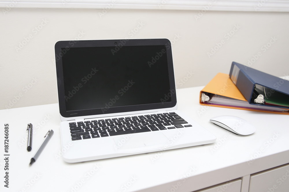Student homework, white desk Student homework, white desk