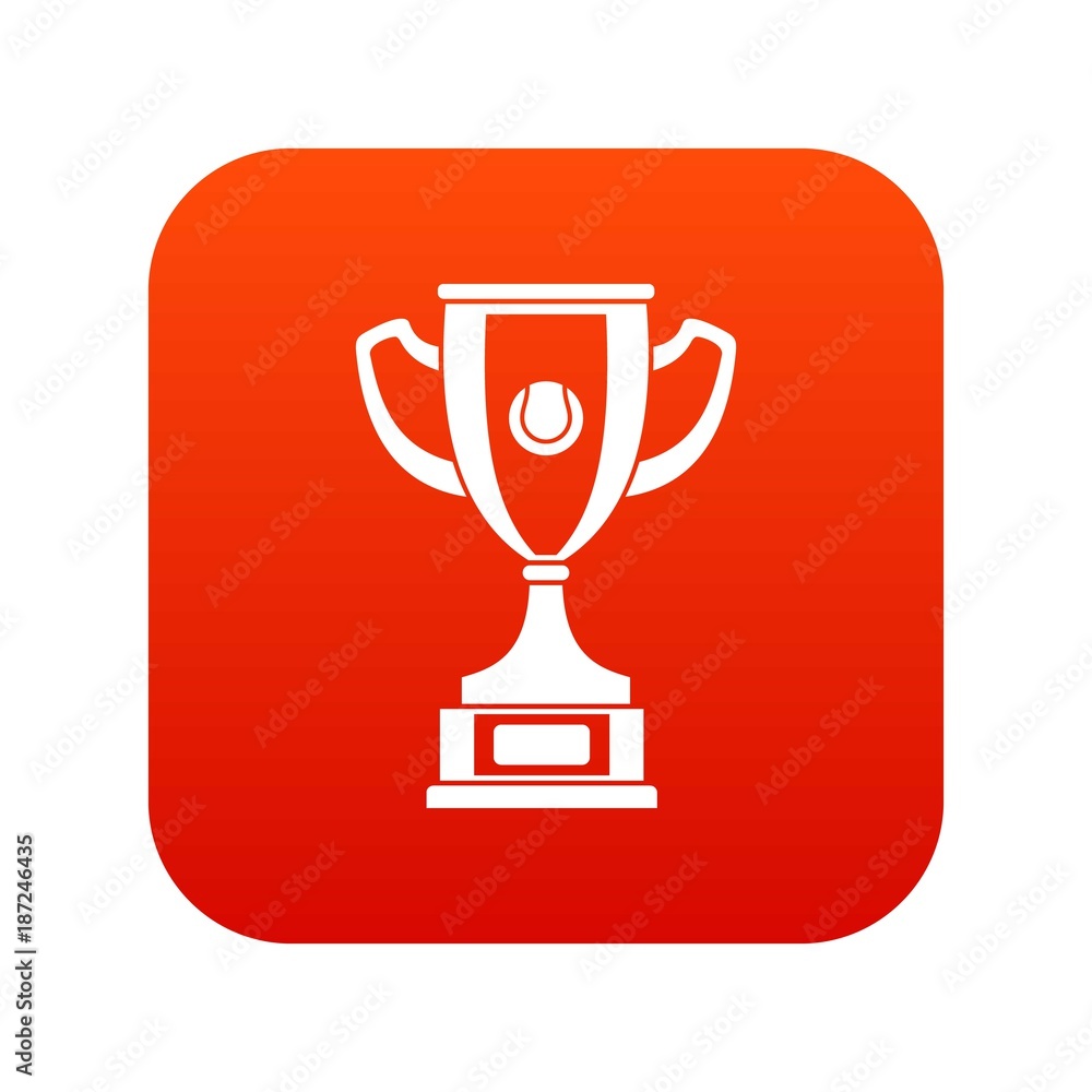 Gold cup icon digital red Gold cup icon digital red