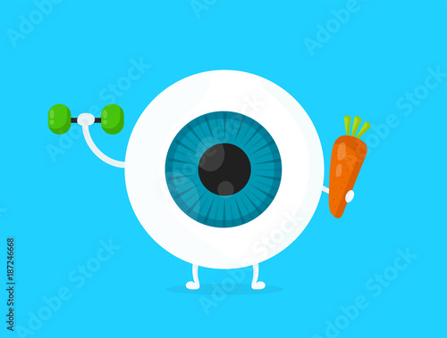 Strong healthy white eye, eyeball