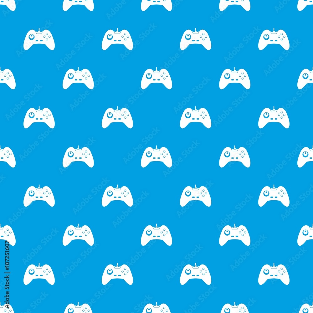 One joystick pattern seamless blue One joystick pattern seamless blue