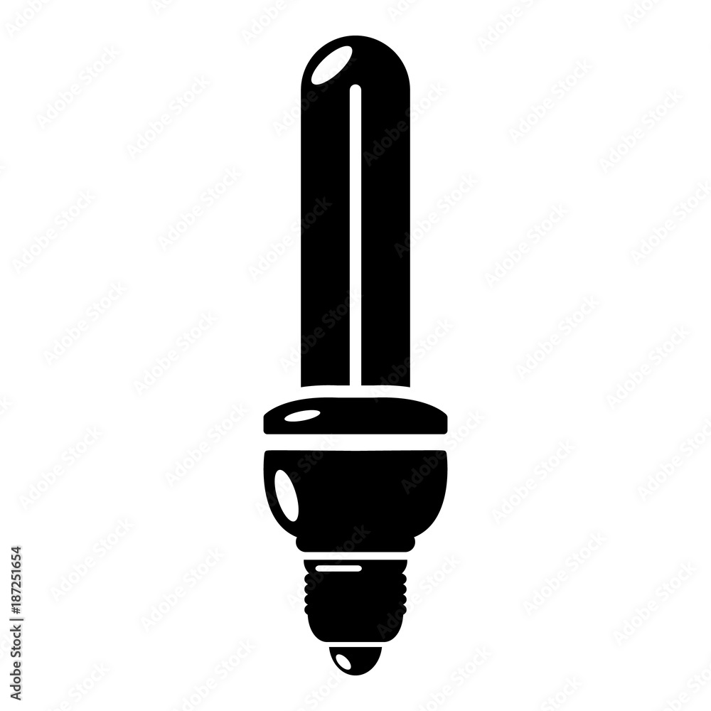 Light bulb energy icon, simple black style Light bulb energy icon, simple black style