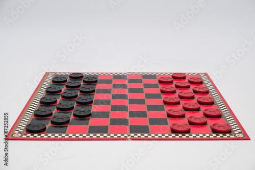 Checkers black and red
