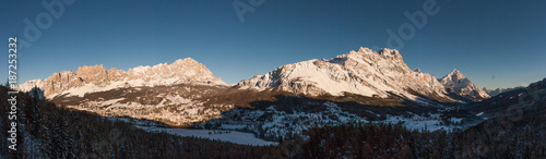 Panorama at dusk, Cortina D'Ampezzo, Italy