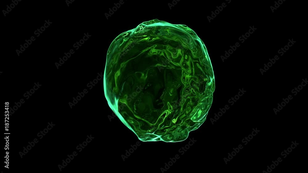 Seamlessly looped colored fluid flows with splashes around sphere, slow motion. Separated on pure black background, contains alpha channel. Seamlessly looped colored fluid flows with splashes around sphere, slow motion. Separated on pure black background, contains alpha channel.