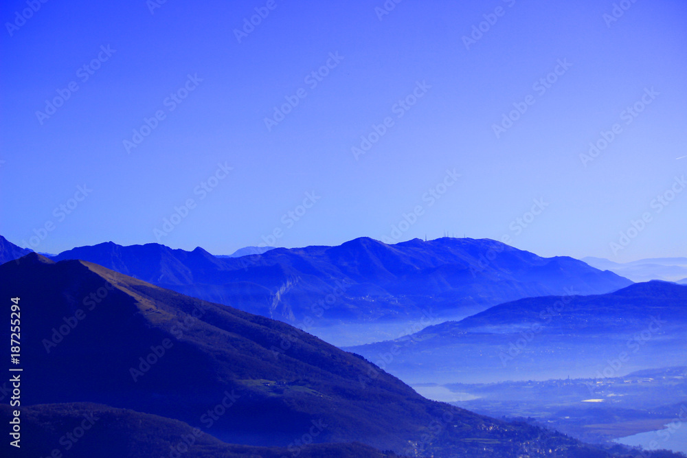 Mountain landscape horizon blue 