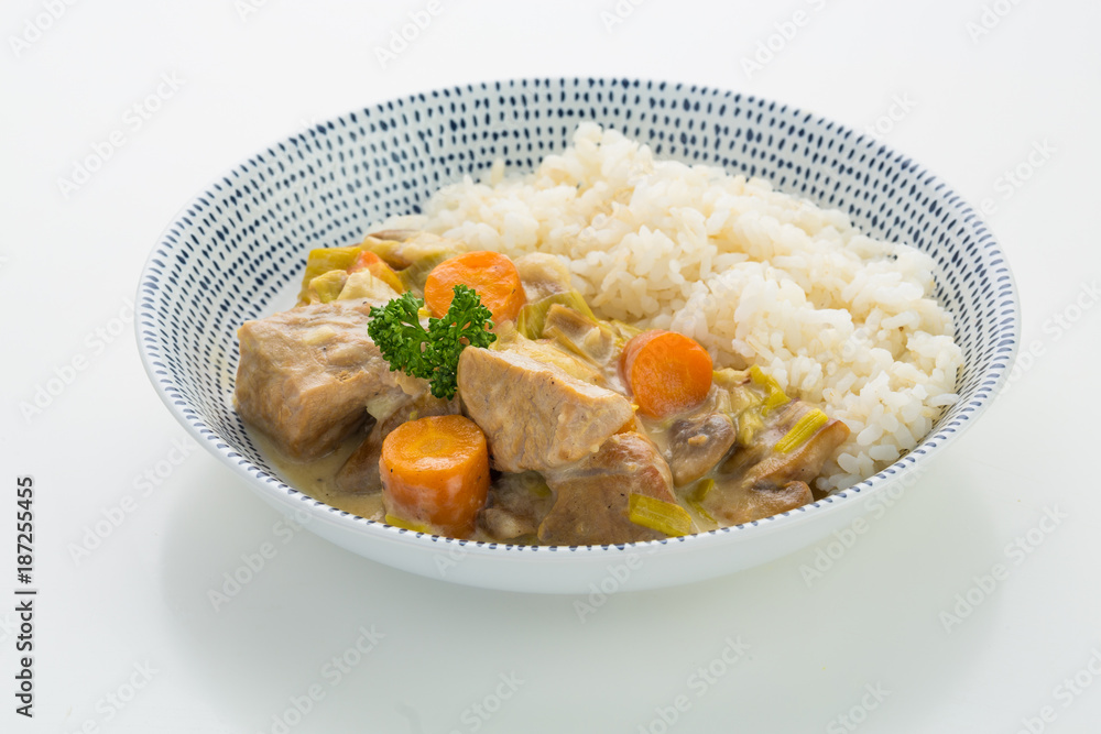 veal stew in plate