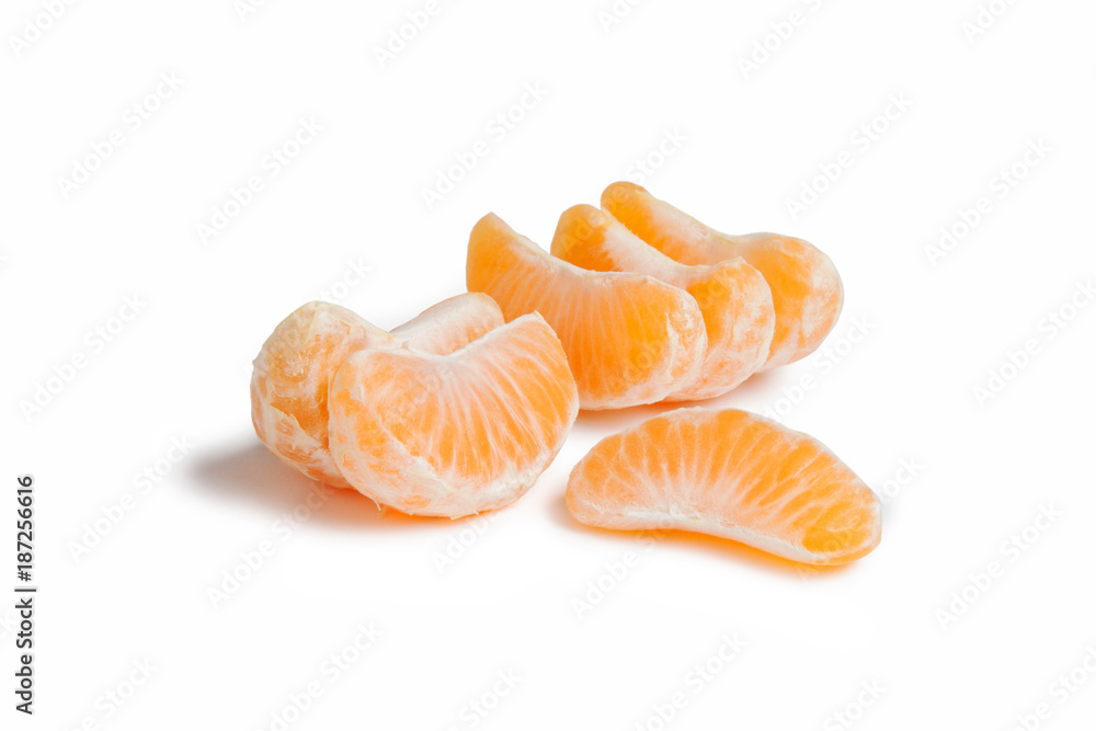 Tangerine on a white background Tangerine on a white background