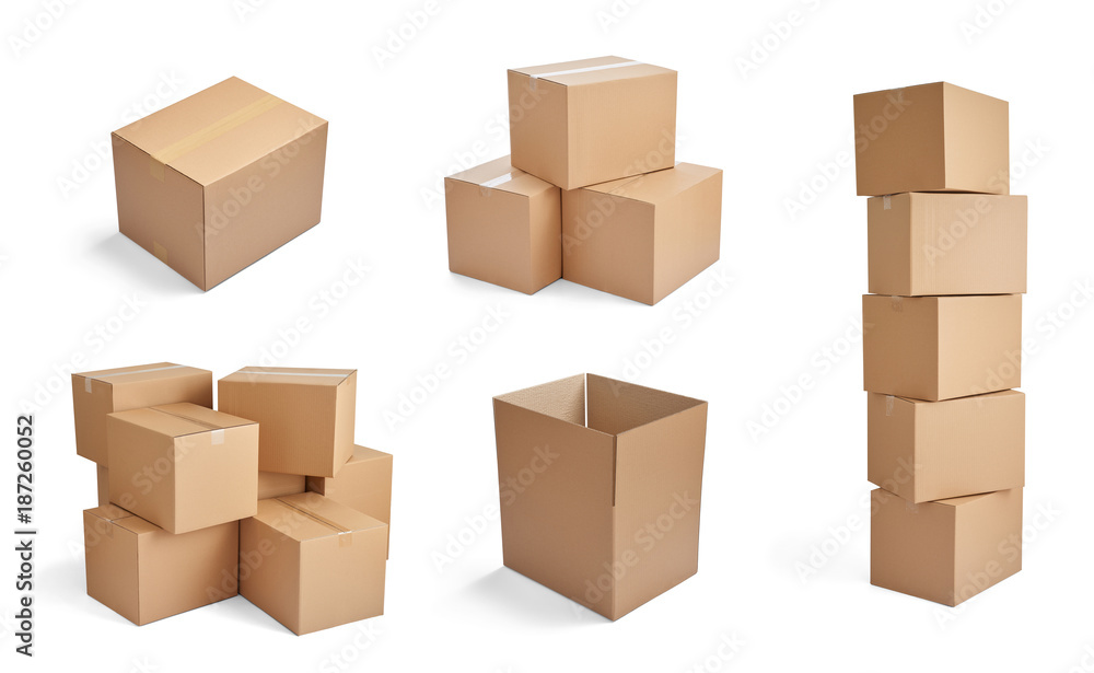 box package delivery cardboard carton stack box package delivery cardboard carton stack