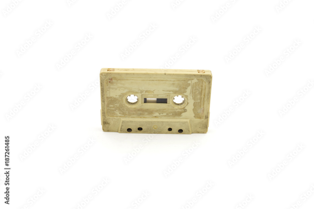 Obraz premium Tape cassette on white