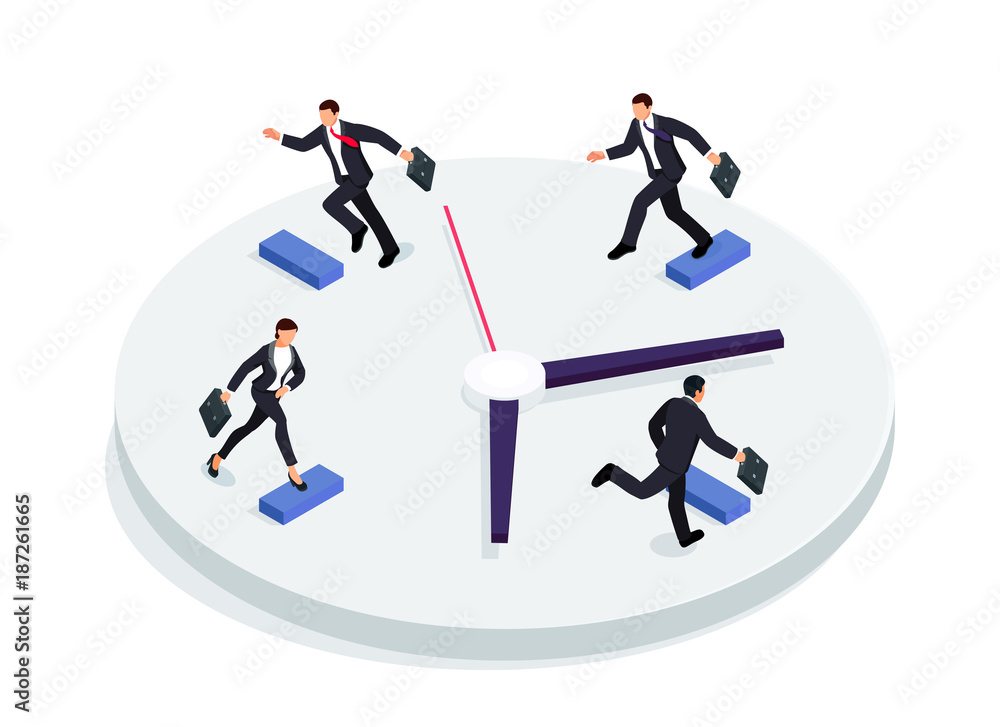 Obraz premium Race over time concept.