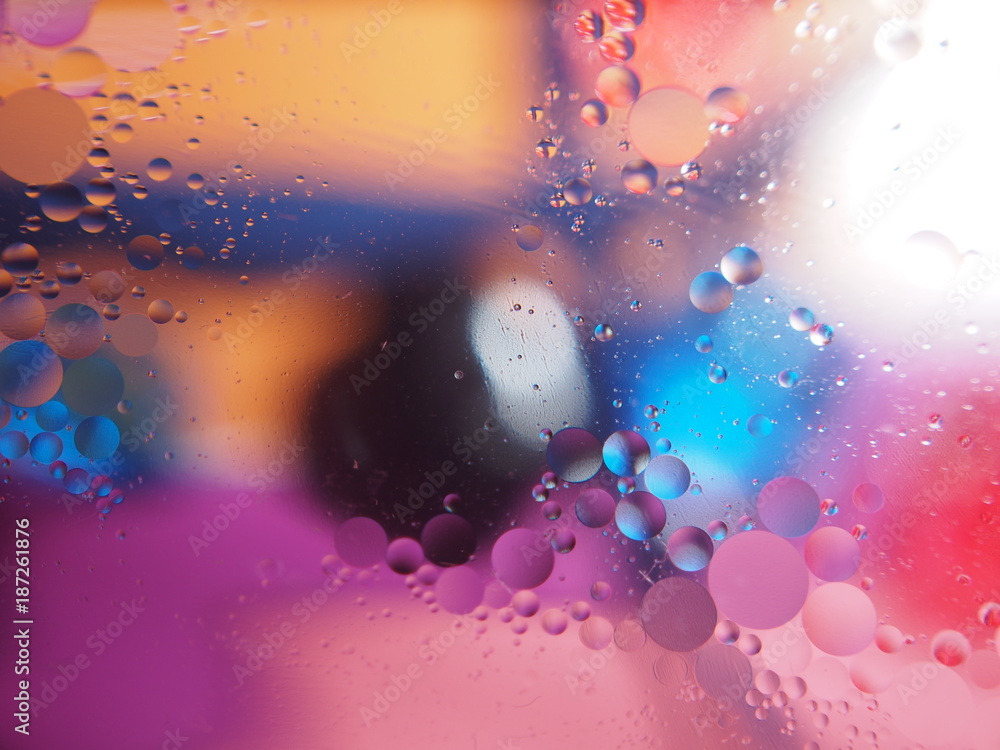 Abstract pictures. Multicolored circles on a colorful background.