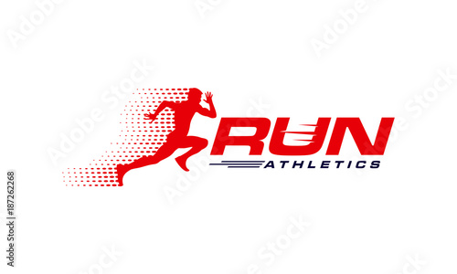 Running Man silhouette Logo Designs, Marathon logo template, running club or sports club