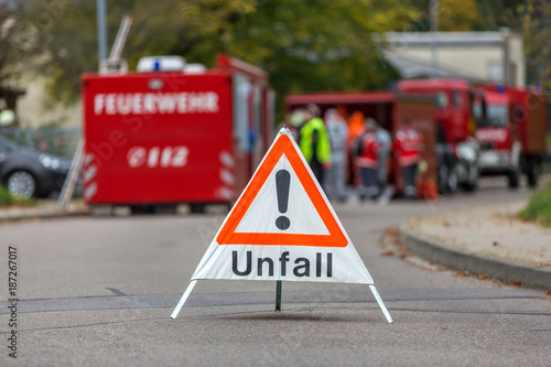 Unfall - Absperrung