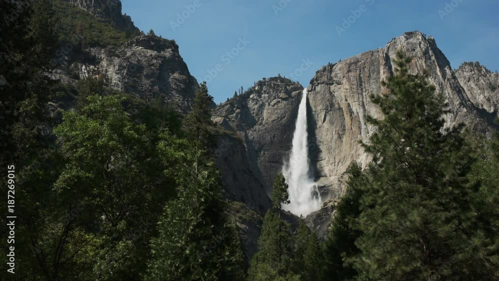 the top section of yosemite falls in yosemite national park during spring runoff the top section of yosemite falls in yosemite national park during spring runoff