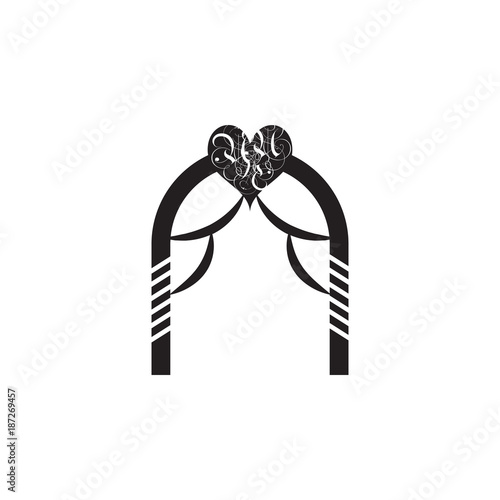 wedding arch icon. Valentine's Day elements. Premium quality graphic design icon. Simple love icon for websites, web design, mobile app, info graphics