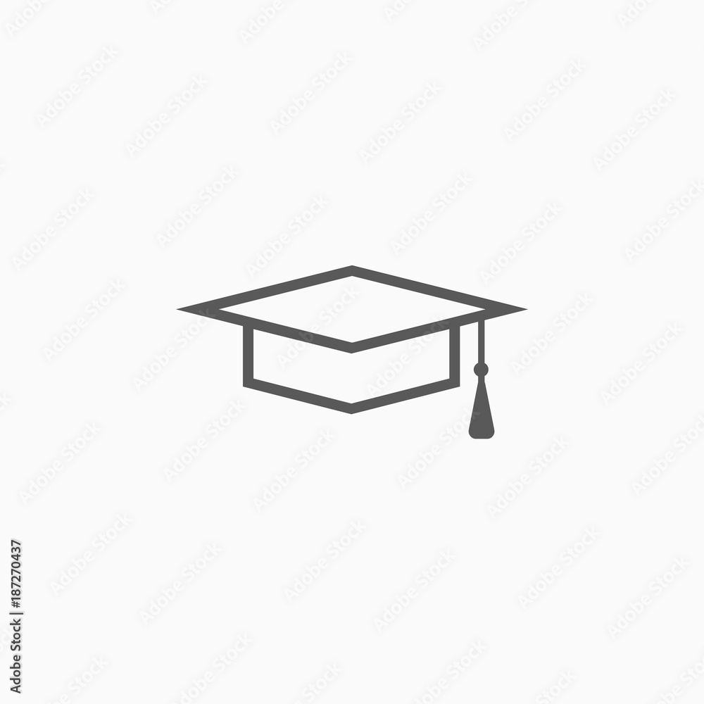 graduation cap icon, education cap vector illustration graduation cap icon, education cap vector illustration