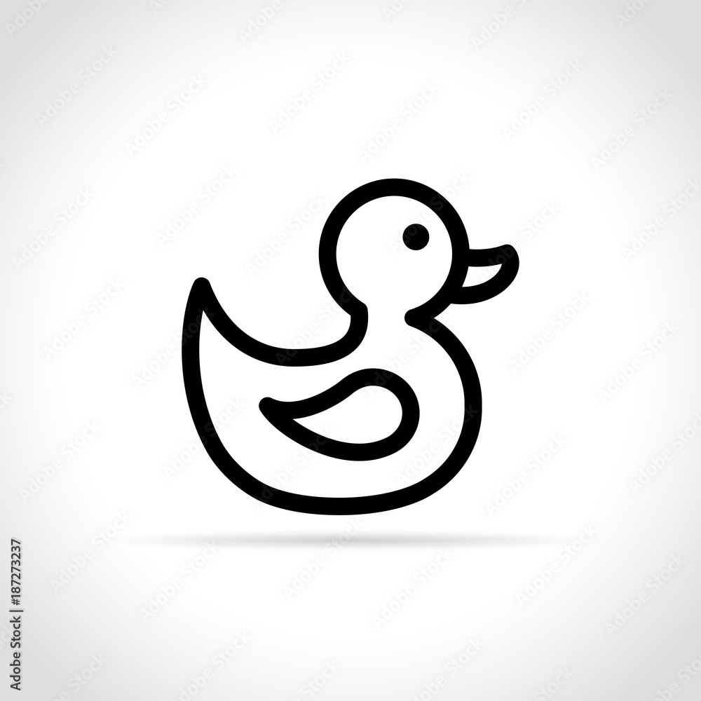 small duck icon on white background small duck icon on white background