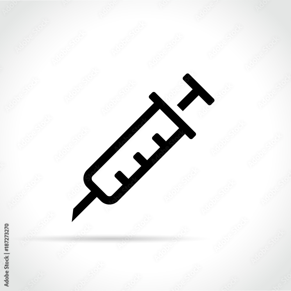 syringe icon on white background syringe icon on white background