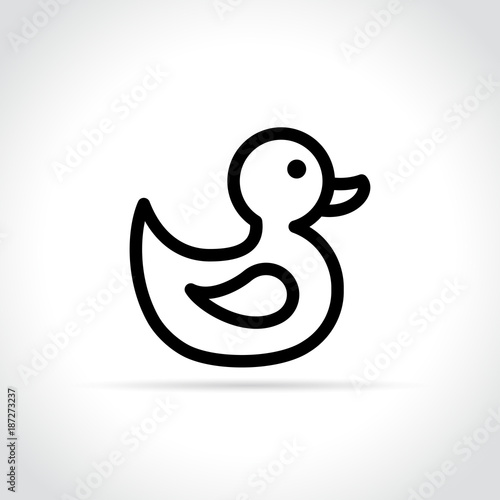 small duck icon on white background