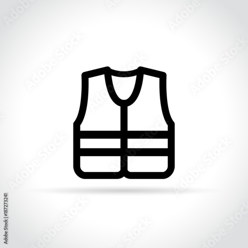 safety jacket icon on white background
