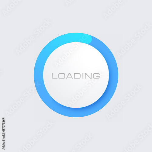 Blue Loading Bar for Web Interfaces. Template