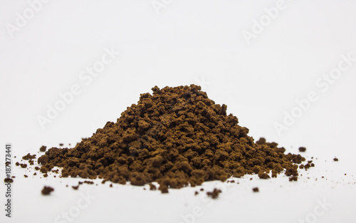 Pile of Coffee powder on white background