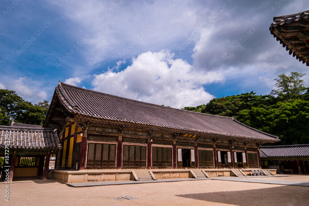 The world-famous Bulguksa Temple in South Korea.
