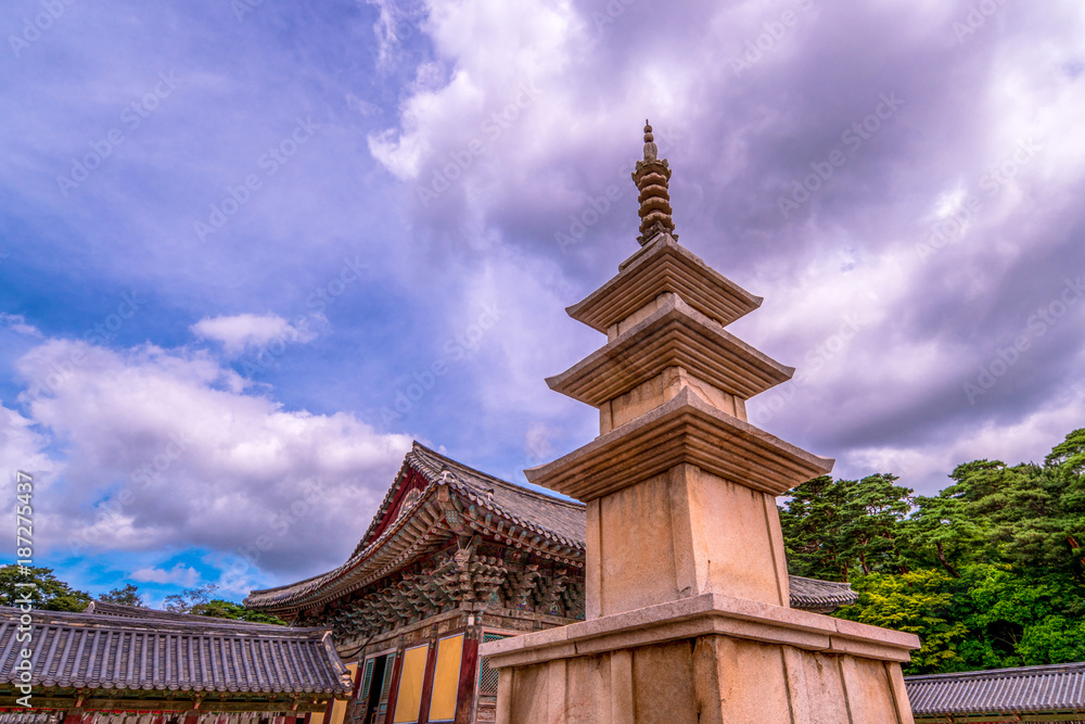 Seokgatap Pagoda (National Treasure No. 21) of Korea's world famous Bulguksa Temple