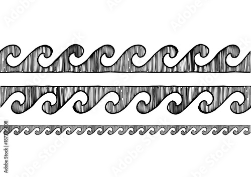 Greek wave. grecian ornament.